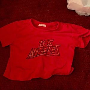 Red Los Angeles red crop top